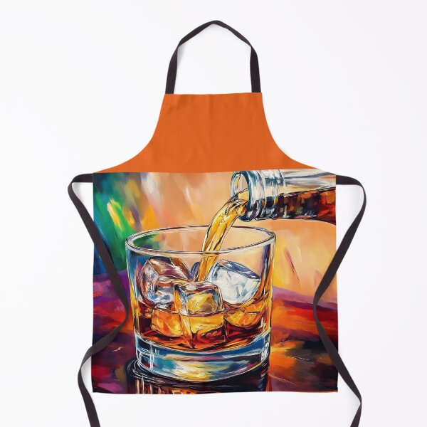 Item preview, Celebrate the Art of the Pour - Whiskey Meets Ice in a Symphony of Warm Tones and Bold Colors designed and sold by OlfactoART Studio.
