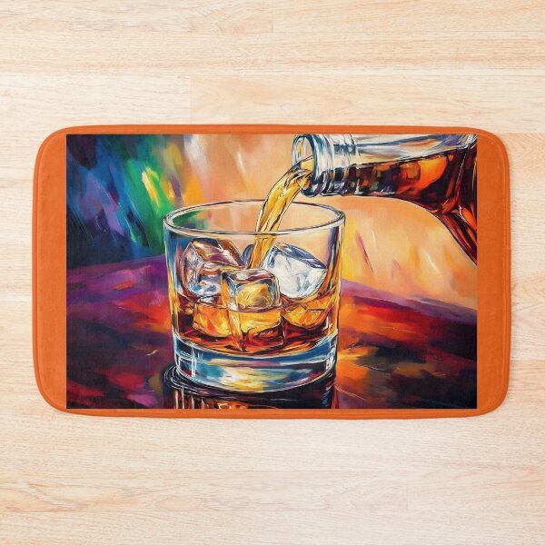 Item preview, Celebrate the Art of the Pour - Whiskey Meets Ice in a Symphony of Warm Tones and Bold Colors designed and sold by OlfactoART Studio.