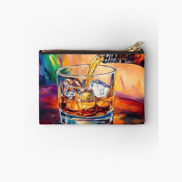 Item preview, Celebrate the Art of the Pour - Whiskey Meets Ice in a Symphony of Warm Tones and Bold Colors designed and sold by OlfactoART Studio.