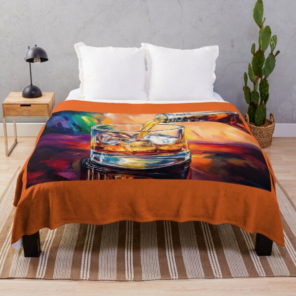 Item preview, Celebrate the Art of the Pour - Whiskey Meets Ice in a Symphony of Warm Tones and Bold Colors designed and sold by OlfactoART Studio.