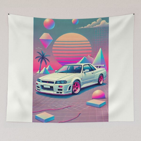 Item preview, R34 GTR Retro Aesthetic  designed and sold by TheArtOfCar.