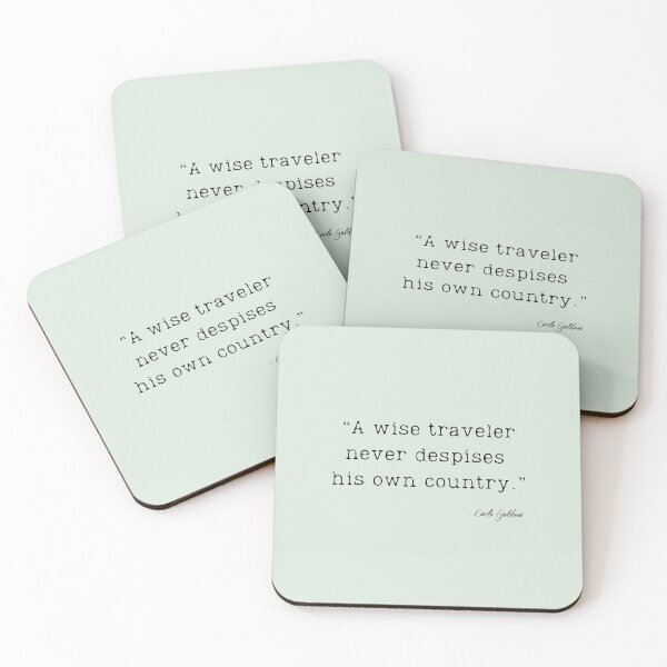Item preview, A Quote about Traveling by Carlo Goldoni designed and sold by Poemit.