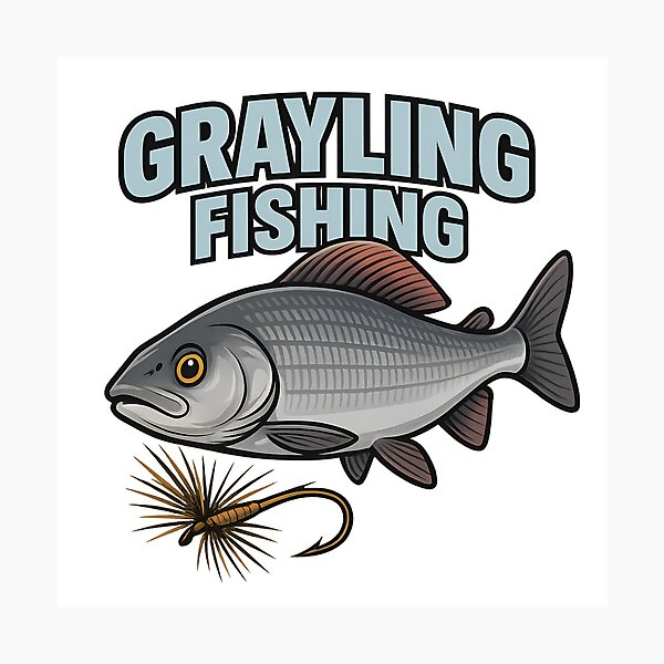 Artikelvorschau, Grayling Fishing Fly fishing graphic design entworfen und verkauft von MPAlex.