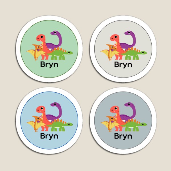 Item preview, Personalized Dinosaur Name Label Sticker Pack For Bryn designed and sold by IrisAndIvy.