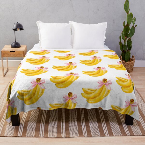 Item preview, Banana Bunch with Pink Bow – Coquette Fruit Aesthetic Illustration designed and sold by DivinePassion.
