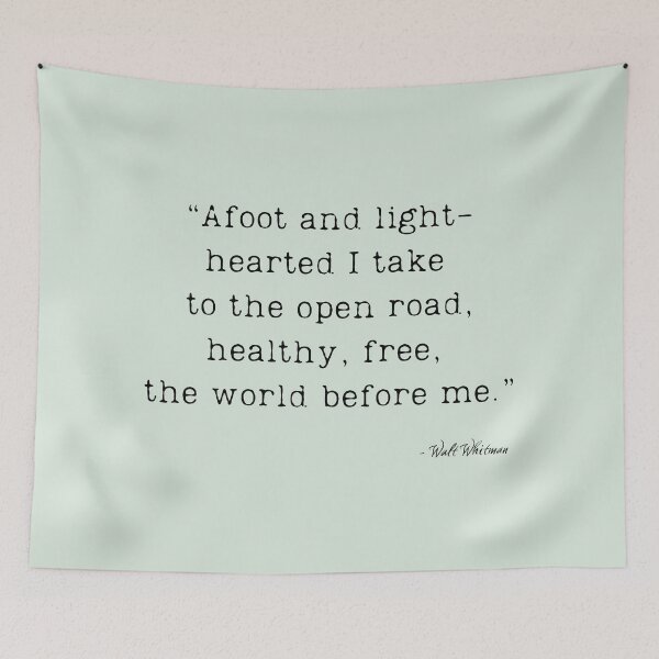 Item preview, A Quote about Traveling by Walt Whitman designed and sold by Poemit.