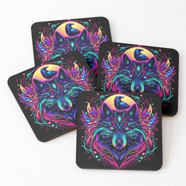Item preview, Neon Puzzle Animal Fusion | Cyberpunk Glow Art designed and sold by WakeUpYourBrain.