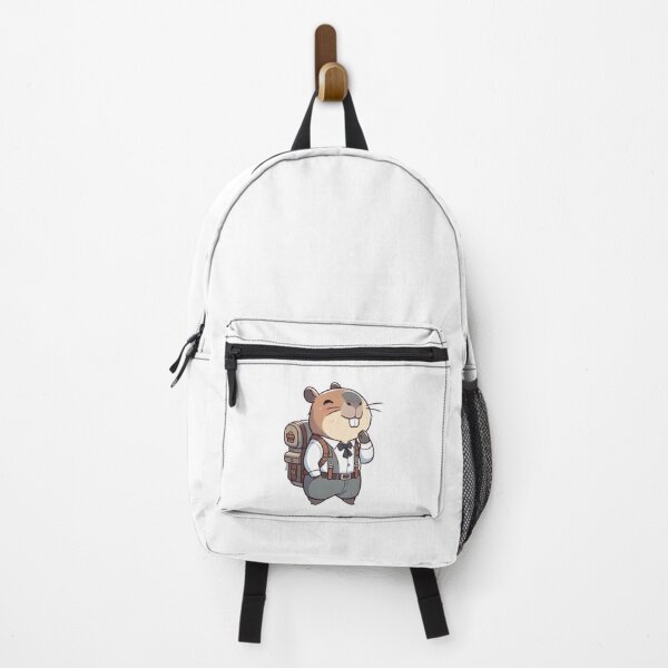 Item preview, Happy capybara with backpack. designed and sold by Underwoood.
