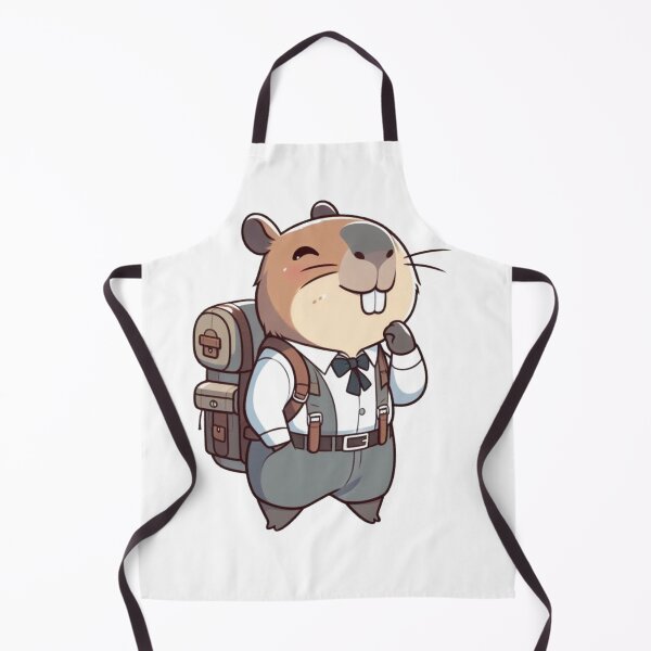 Item preview, Happy capybara with backpack. designed and sold by Underwoood.