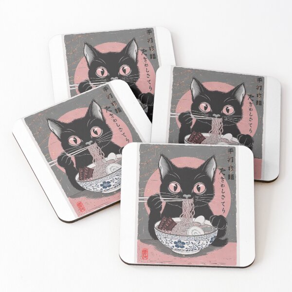 Item preview,  Vintage Cat Eating Ramen Noodles designed and sold by Roy & Tiffany.