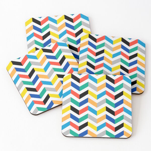 Item preview, Linen Textured Multicolored Horizontal Zig Zag Pattern designed and sold by QuestingPixel.