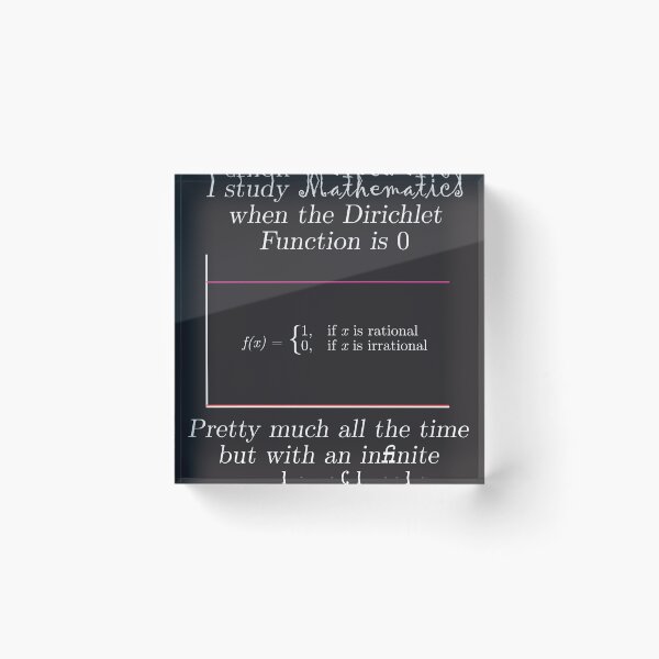 Item preview, Dirichlet's student, white writing designed and sold by Galois-Stomach.