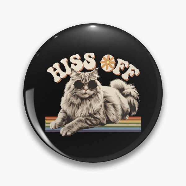 Item preview, Sarcastic Saying Hiss Off Retro Cat  designed and sold by tamdevo1.