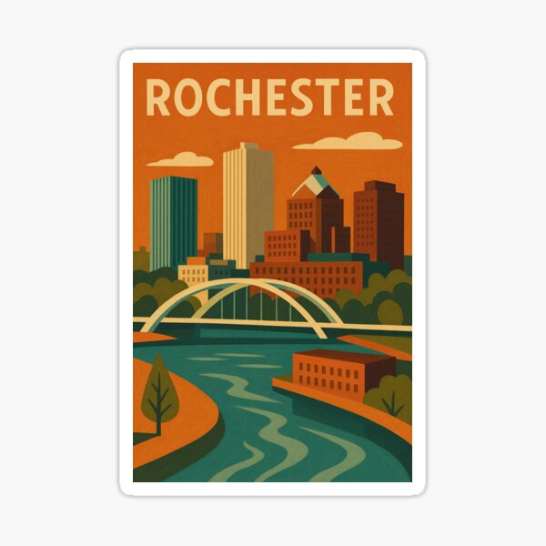 Item preview, Midcentury Modern Downtown Rochester NY  designed and sold by The Bold Brush.