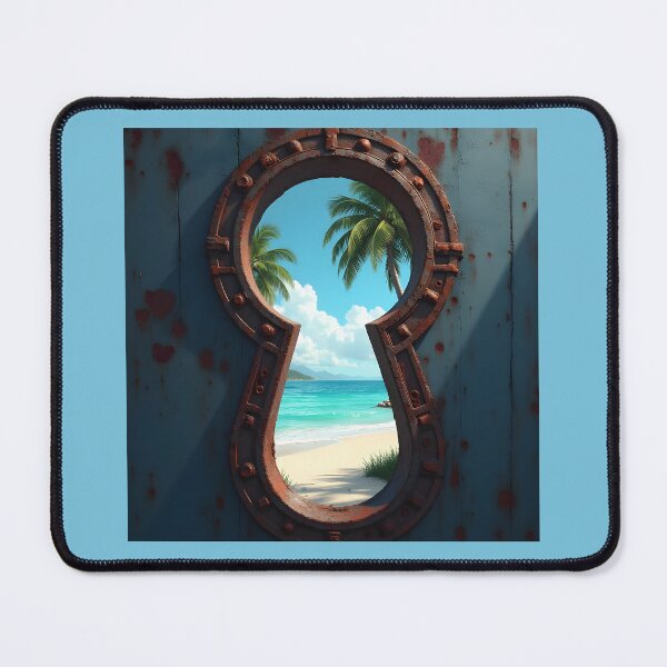Item preview, key hole view of caribbean beach designed and sold by seahorse crossing.