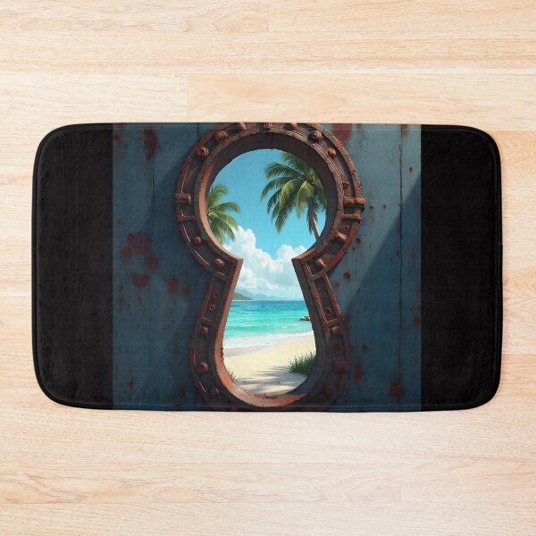 Item preview, key hole view of caribbean beach designed and sold by seahorse crossing.