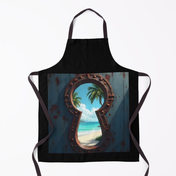 Item preview, key hole view of caribbean beach designed and sold by seahorse crossing.