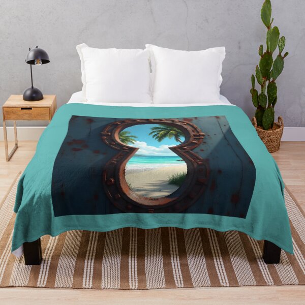 Item preview, key hole view of caribbean beach designed and sold by seahorse crossing.