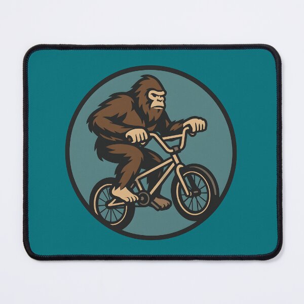 Item preview, Bigfoot BMX Rider Sticker – Shredding Trails Like a Mythical Pro designed and sold by WAUZ.