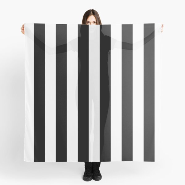 Item preview, White Black Wide Vertical Stripes designed and sold by Feeling Artsy.