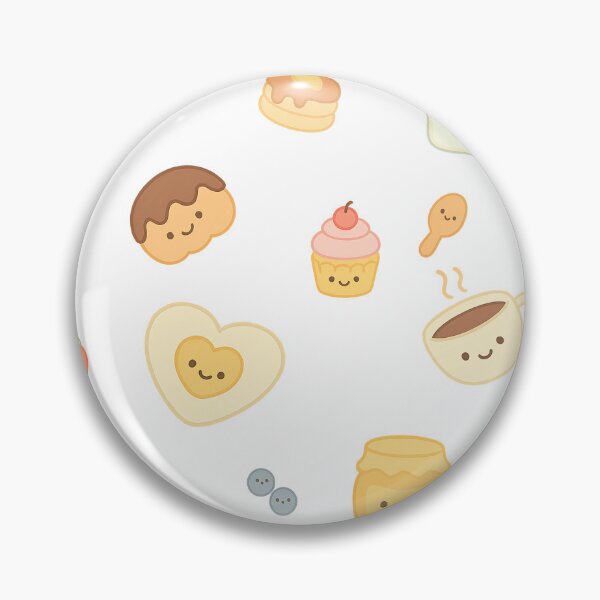 Item preview, Kawaii Breakfast Pattern – Cute Croissants, Pancakes, Cupcakes and More designed and sold by GinColorist.
