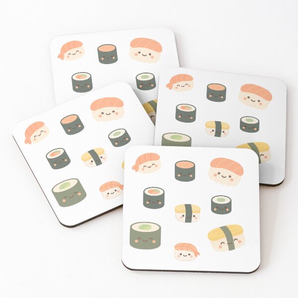 Item preview, Cute Sushi Pattern – Kawaii Japanese Food Illustration designed and sold by GinColorist.