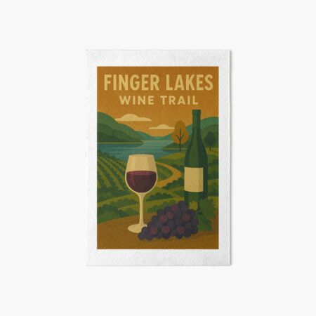 Artikel-Vorschau von Midcentury Modern Finger Lakes Wine Trail NY, designt und verkauft von The Bold Brush.