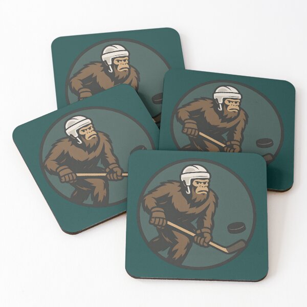 Item preview, Bigfoot Ice Hockey Sticker – The Myth, The Legend, The Enforcer on Ice designed and sold by WAUZ.