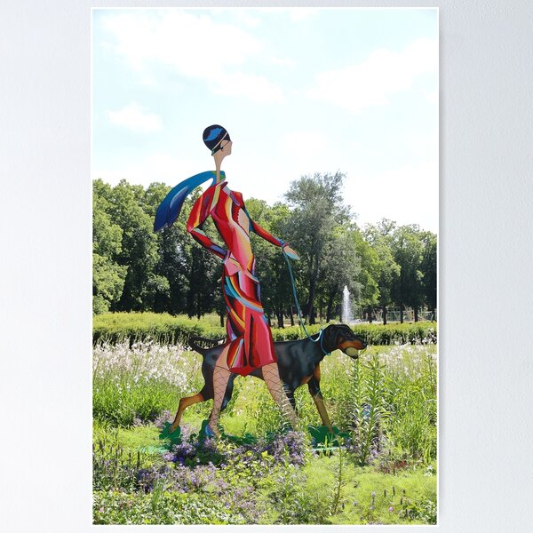Item preview, Lady with dog from Apolda designed and sold by Blaugrüne-Flamingos.