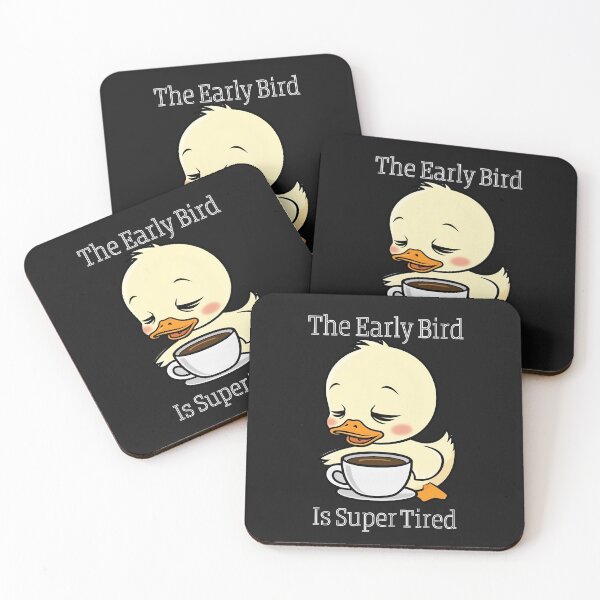 Item preview, The Early Bird... Is Tired – Cute Exhausted Bird Design designed and sold by ButWhyULaughing.