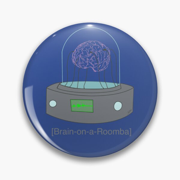 Item preview, Brain on a Roomba (darker background) designed and sold by MatEz.