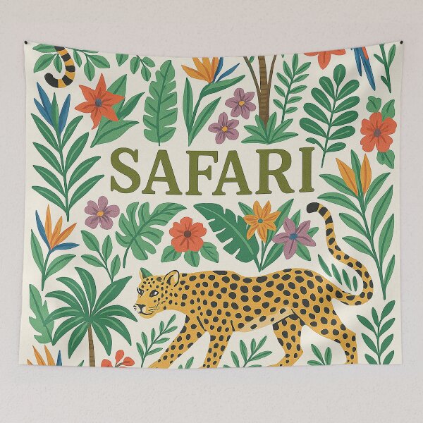Item preview, Whimsical Safari Jungle Animals Illustration designed and sold by weirdfishes123.
