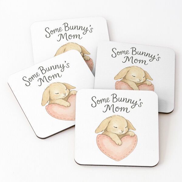Item preview, Some Bunny's Mom – Cute Bunny Pastel Watercolor Design designed and sold by NiftyTees.