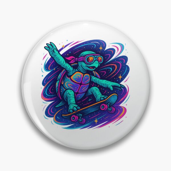 Item preview, Cosmic Skateboarding Turtle – Abstract Space Art designed and sold by HEI DesignPartners.