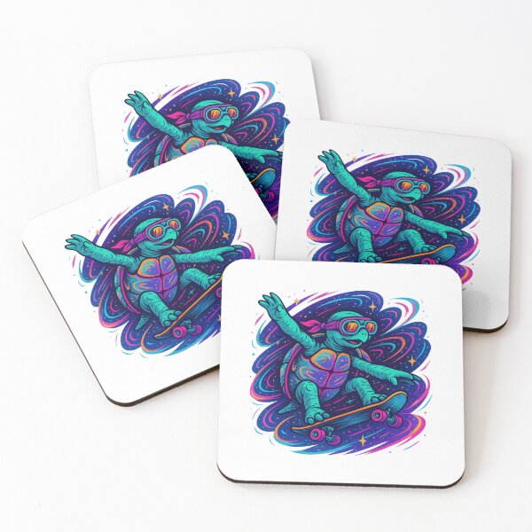 Item preview, Cosmic Skateboarding Turtle – Abstract Space Art designed and sold by HEI DesignPartners.
