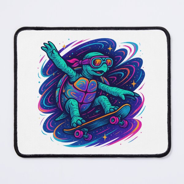 Item preview, Cosmic Skateboarding Turtle – Abstract Space Art designed and sold by HEI DesignPartners.