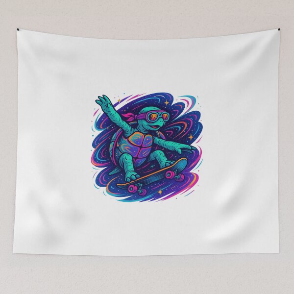 Item preview, Cosmic Skateboarding Turtle – Abstract Space Art designed and sold by HEI DesignPartners.