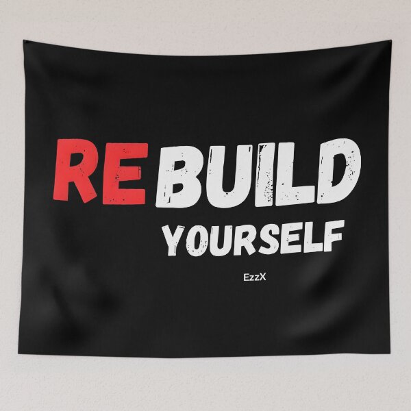 Item preview, Rebuild Yourself – Motivational Typography Quote for Growth & Strength designed and sold by EzzX.