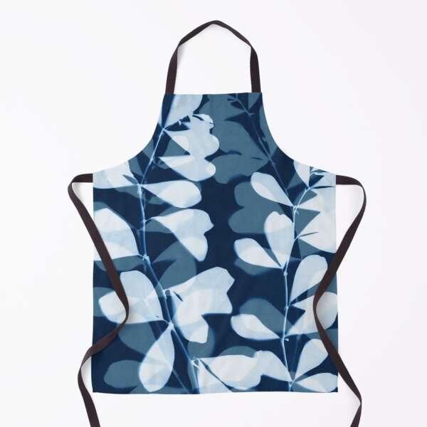 Item preview, Botanical Cyanotype Blue and White Leaf Silhouette designed and sold by Janine Aykens.