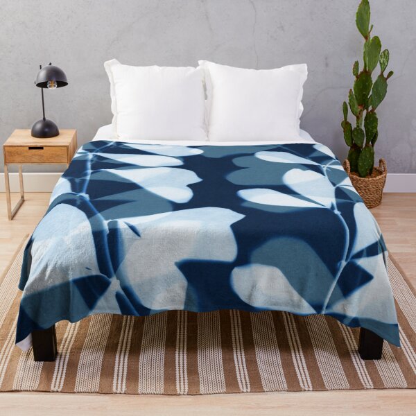 Item preview, Botanical Cyanotype Blue and White Leaf Silhouette designed and sold by Janine Aykens.