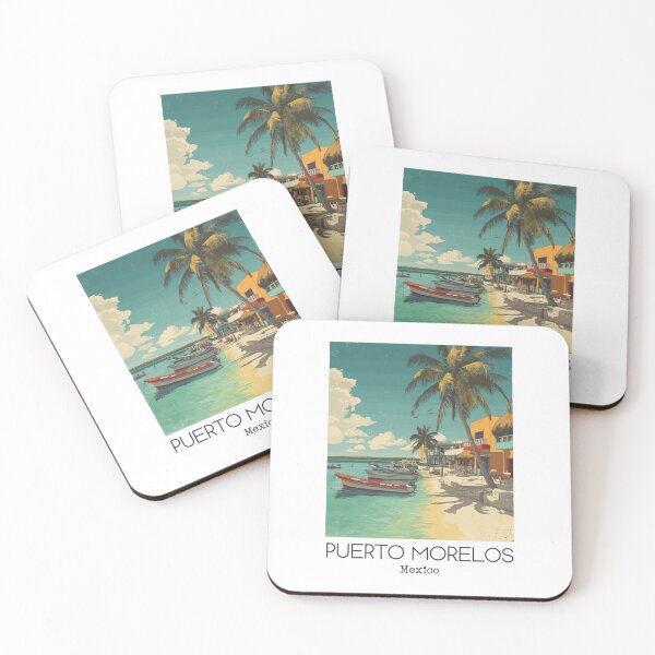 Item preview, A Vintage Travel Art of Puerto Morelos - Mexico  designed and sold by GoodOldVintage.