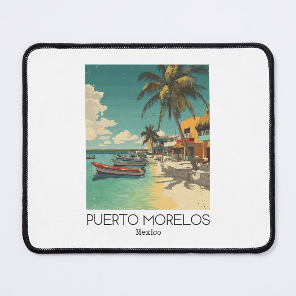 Item preview, A Vintage Travel Art of Puerto Morelos - Mexico designed and sold by GoodOldVintage.