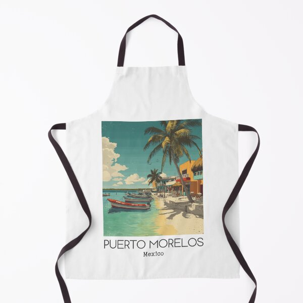 Item preview, A Vintage Travel Art of Puerto Morelos - Mexico designed and sold by GoodOldVintage.