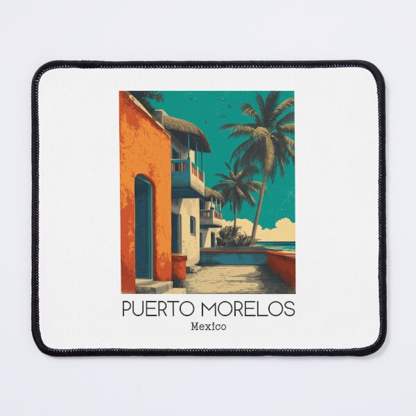 Item preview, A Vintage Travel Art of Puerto Morelos - Mexico designed and sold by GoodOldVintage.