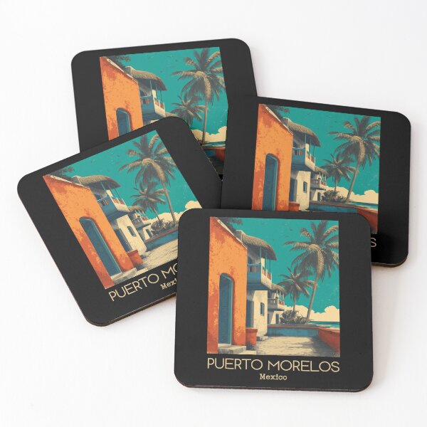 Item preview, A Vintage Travel Art of Puerto Morelos - Mexico  designed and sold by GoodOldVintage.