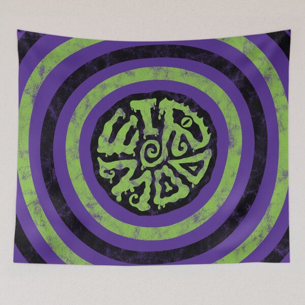 Item preview, WEIRDO Monster Slime Lettering – Distressed Circular Design | Lime Green, Black, Violet designed and sold by testvvave.