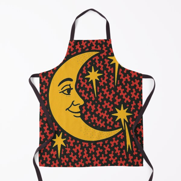 Item preview, Retro Crescent Moon and Shooting Stars Art designed and sold by weirdfishes123.