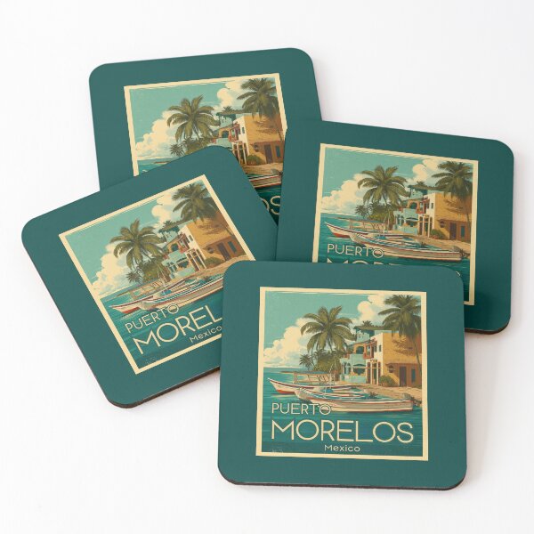 Item preview, A Vintage Travel Art of Puerto Morelos - Mexico  designed and sold by GoodOldVintage.