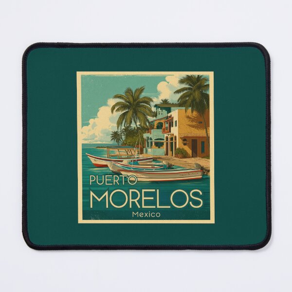 Item preview, A Vintage Travel Art of Puerto Morelos - Mexico designed and sold by GoodOldVintage.