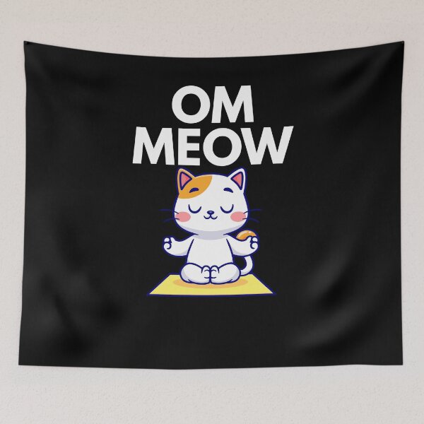 Item preview, Om Meow Yoga Cat designed and sold by PrintHorizonD.